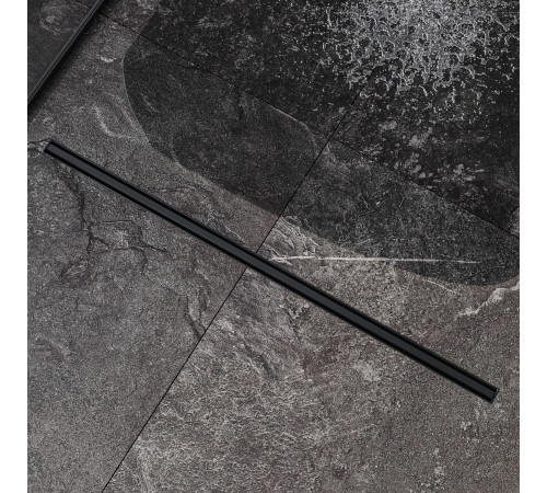 Душевой трап Roxen Supra Black Slim двусторонний под плитку 91070-60  Душевой трап Roxen Supra Black Slim двусторонний под плитку 91070-60