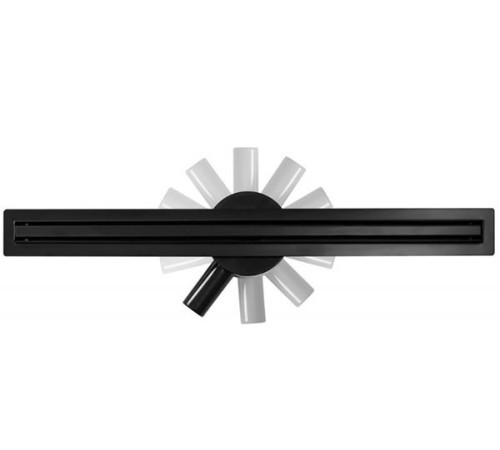 Душевой трап Roxen Supra Black Slim двусторонний под плитку 91070-60  Душевой трап Roxen Supra Black Slim двусторонний под плитку 91070-60