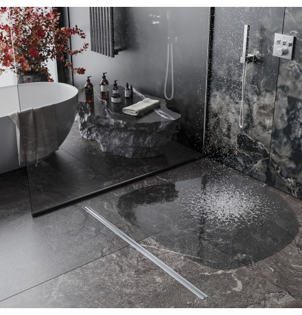  Душевой трап Roxen Supra Chrome Slim двусторонний под плитку 91060-60	600мм*31,5мм*70мм