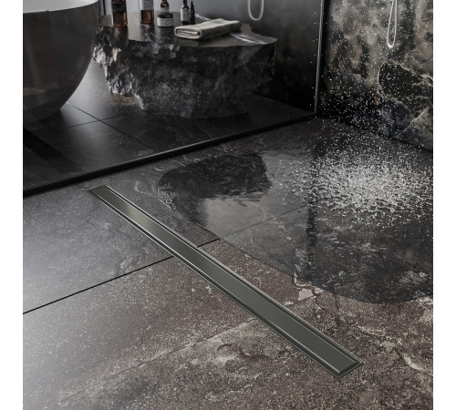  Душевой трап Roxen Supra Gun metal двусторонний под плитку 91050-60GM