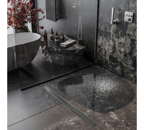  Душевой трап Roxen Supra Gun metal двусторонний под плитку 91050-60GM