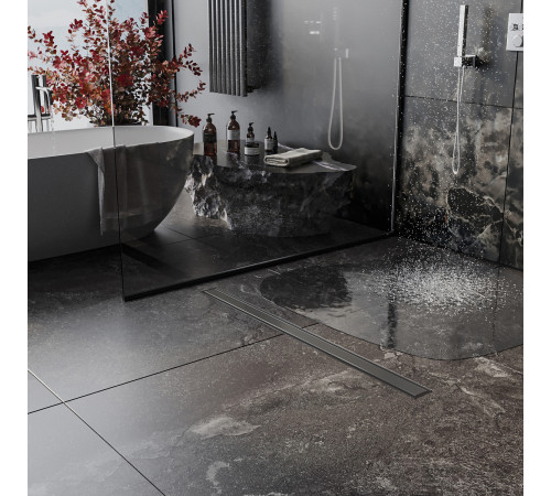  Душевой трап Roxen Supra Gun metal двусторонний под плитку 91050-60GM