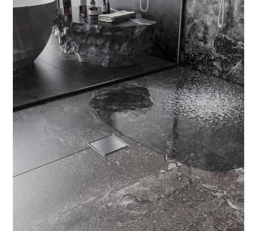 Душевой трап Roxen Square двусторонний под плитку 91080-100  Душевой трап Roxen Square двусторонний под плитку 91080-100