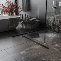 Душевой трап Roxen Supra black двусторонний под плитку 91050-60	600мм*70мм*70мм  Душевой трап Roxen Supra black двусторонний под плитку 91050-60	600мм*70мм*70мм