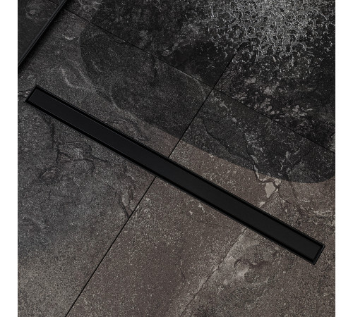 Душевой трап Roxen Supra black двусторонний под плитку 91050-75  Душевой трап Roxen Supra black двусторонний под плитку 91050-75