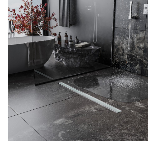  Душевой трап Roxen White Glass двусторонний под плитку 91040-80