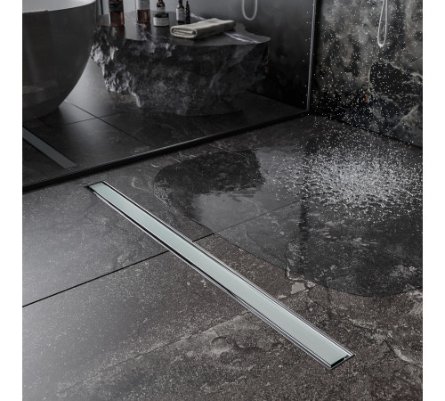  Душевой трап Roxen White Glass двусторонний под плитку 91040-80