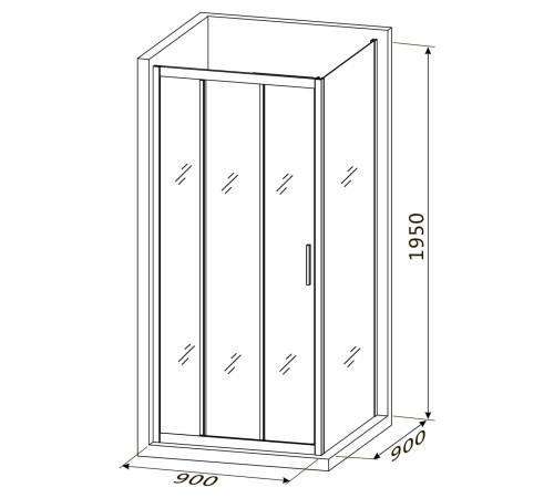 Душевой уголок Roxen Prima 55030-90  90x90