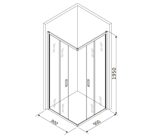 Душевой уголок Roxen Caspia 90x90 Душевой уголок Roxen Caspia 90x90