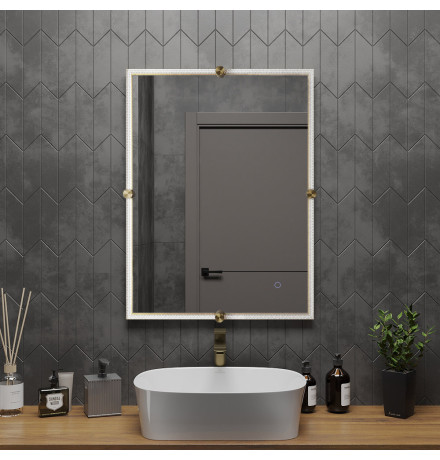 Зеркало Roxen Cler 510010-60 60x80 в полимерной раме c LED подсветкой