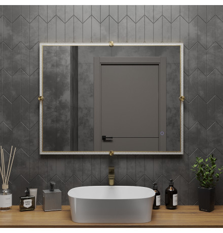 Зеркало Roxen Cler 510010-90 90x70 в полимерной раме c LED подсветкой