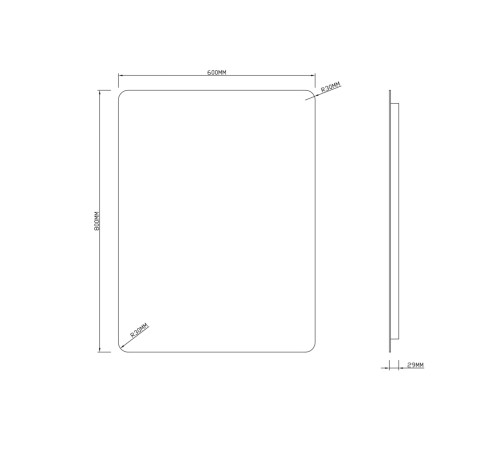 Зеркало Roxen Bella 510055-60AF 60x80 
