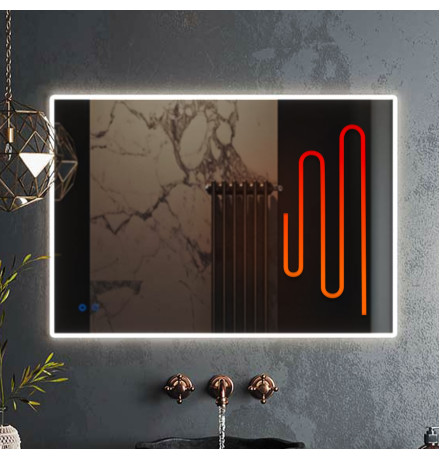 Зеркало Roxen Gotem long 510165-100AF 100x70 c LED подсветкой и подогревом