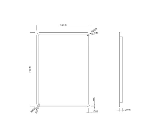 Зеркало Roxen Gotem 510165-50 50x70 Зеркало Roxen Gotem 510165-50 50x70