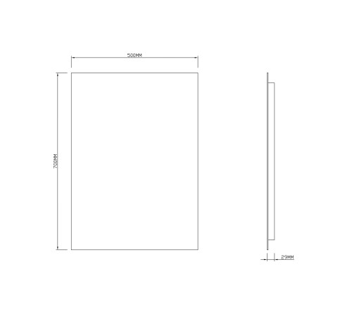 Зеркало Roxen Pure 510175-50 50x70 Зеркало Roxen Pure 510175-50 50x70