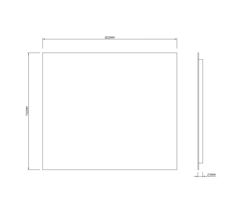 Зеркало Roxen Pure 510175-80AF 80x70 