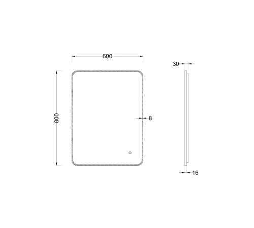 Зеркало Roxen Simon 510205-60GM 60x80 