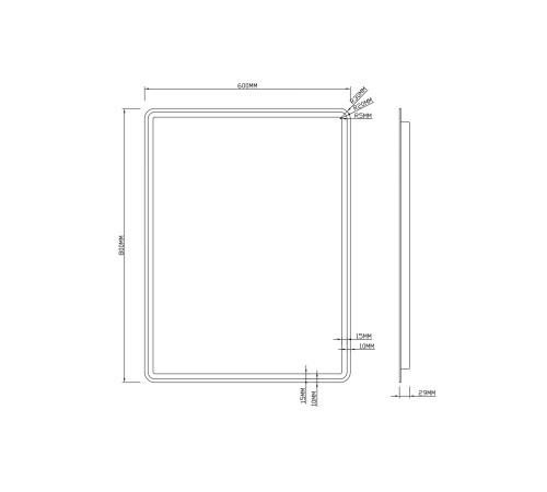 Зеркало Roxen Irida smart touch 510185-60ST 60x80 