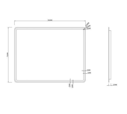 Зеркало Roxen Irida 510185-90 90x70 Зеркало Roxen Irida 510185-90 90x70