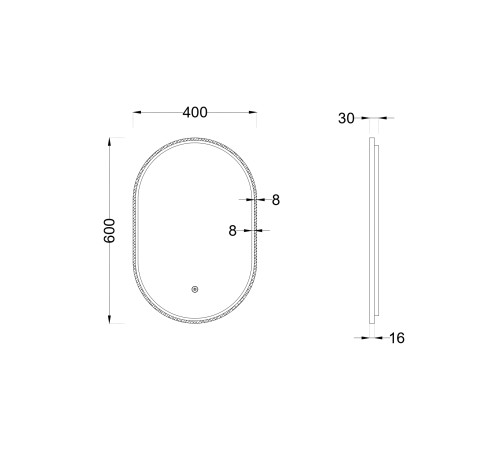 Зеркало Roxen Grown 510200-60B 40x60