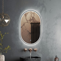 Зеркало Roxen Grown 510200-70GM 40x70 в алюминиевой раме цвета оружейная сталь c LED подсветкой