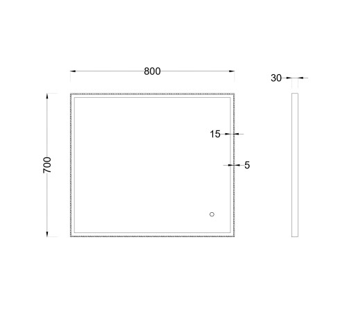 Зеркало Roxen Sigma 510210-80GM 80x70 