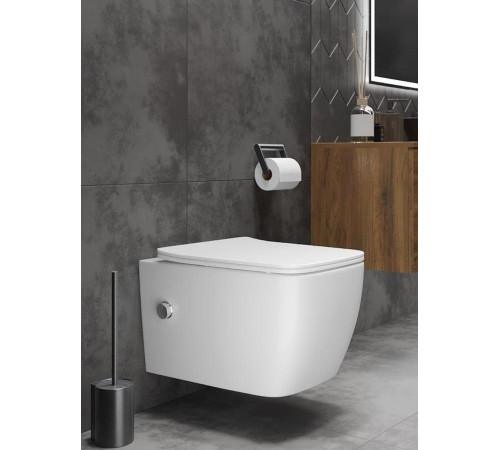 Комплект 6 в 1: инсталляция Tece c кнопкой 9400413 и унитазом Roxen Cube Bidet 530135-01X с функцией биде