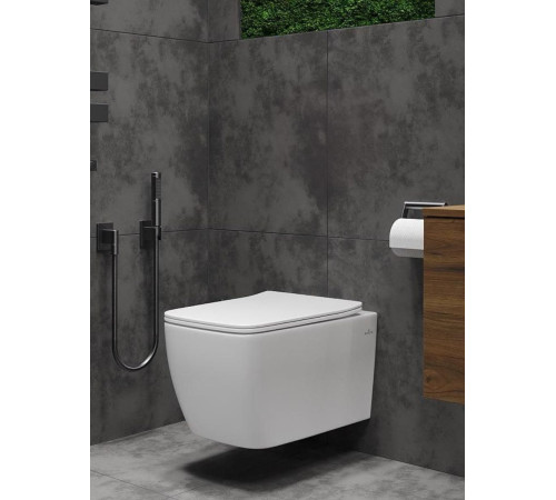 Комплект 6 в 1: инсталляция Tece c кнопкой 9400413 и унитазом Roxen Cube Bidet 530135-01X с функцией биде