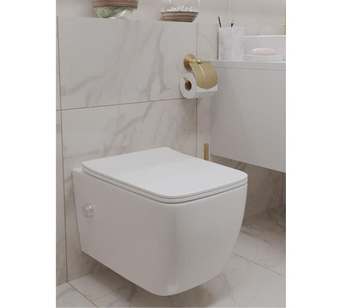 Комплект 6 в 1: инсталляция Tece c кнопкой 9400413 и унитазом Roxen Cube Bidet 530135-01X с функцией биде