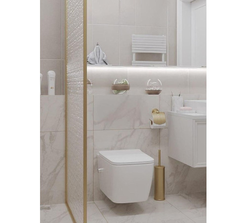 Комплект 6 в 1: инсталляция Tece c кнопкой 9400413 и унитазом Roxen Cube Bidet 530135-01X с функцией биде