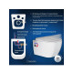 Комплект 6 в 1: инсталляция Tece c кнопкой 9400413 и унитазом Roxen Cube Bidet 530135-01X с функцией биде