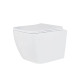 Комплект 6 в 1: инсталляция Tece c кнопкой 9400413 и унитазом Roxen Cube Bidet 530135-01X с функцией биде