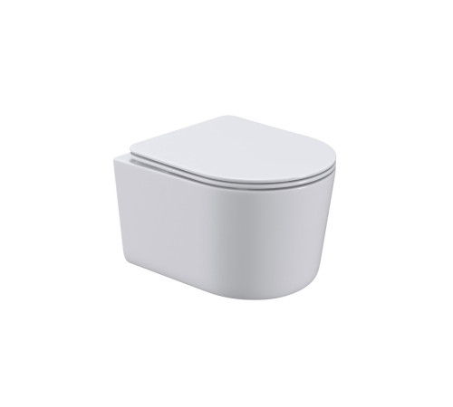 Комплект 6 в 1: инсталляция Tece c кнопкой 9400414 и унитазом Roxen Simple Compact 530120-01 Rimless Soft Close