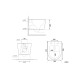 Комплект 6 в 1: инсталляция Tece c кнопкой 9400414 и унитазом Roxen Simple Compact 530120-01 Rimless Soft Close