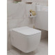 Комплект 6 в 1: инсталляция Tece 9400414 c кнопкой и унитазом Roxen Cube 530135-01X с функцией биде