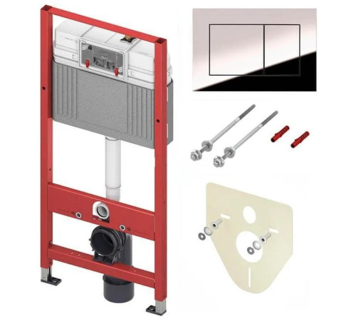 Комплект 6 в 1: инсталляция Tece c кнопкой 9400412 и подвесным унитазом Roxen Antares Bidet 530185-01X с функцией биде