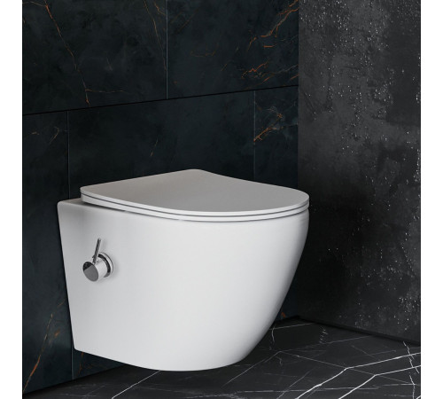 Комплект 6 в 1: инсталляция Tece c кнопкой 9400412 и подвесным унитазом Roxen Antares Bidet 530185-01X с функцией биде