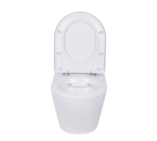 Комплект 6 в 1: инсталляция Tece 9400412 c кнопкой и унитазом Roxen Antares 530185-02 Rimless Soft Close