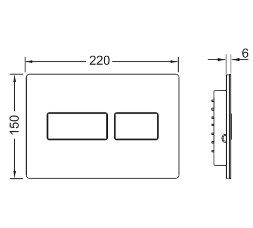 Система инсталляции для унитаза TECEprofil kit 9300434 с кнопкой Тecesolid