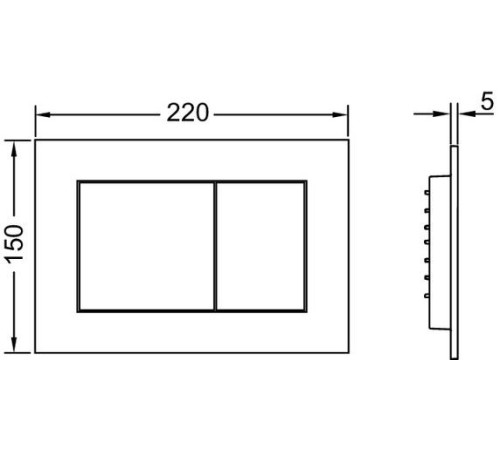 Система инсталляции для унитаза TECEbase kit 9400401 с кнопкой Tecenow 9240402