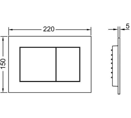 Комплект: инсталляция для унитаза TECEbase kit 9400402 с кнопкой и подвесным унитазом Amore di Mare Elsa Tornado P312-T