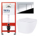 Комплект 6 в 1 инсталляция Tece 9400412 с унитазом Roxen Antares 530185-01 Rimless Soft Close