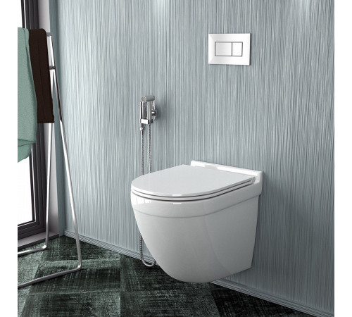 Комплект: инсталляция Grohe Solido 38811KF0 с черной кнопкой и подвесным унитазом Teymi Iva T40601
