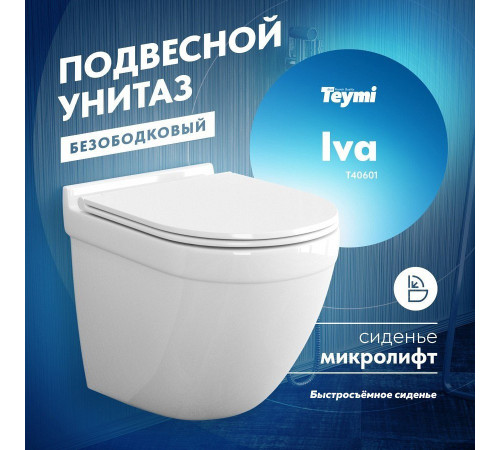 Комплект: инсталляция Grohe Solido 38811KF0 с черной кнопкой и подвесным унитазом Teymi Iva T40601