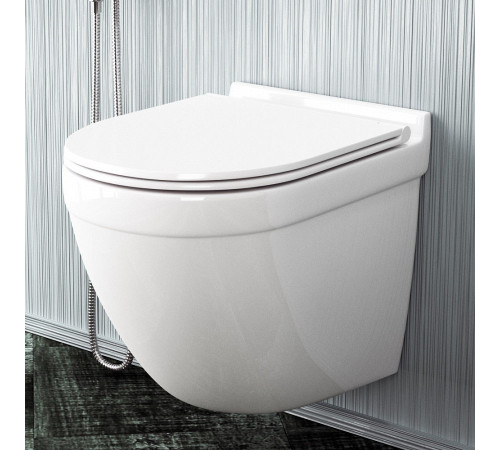 Комплект: инсталляция Grohe Solido 38811KF0 с черной кнопкой и подвесным унитазом Teymi Iva T40601