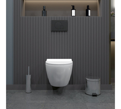  Комплект: инсталляция Grohe Solido 38811KF0 с черной кнопкой и подвесным унитазом Teymi Lina Pro T40106