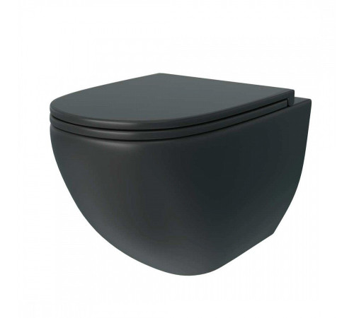 Комплект: инсталляция Tece с кнопкой 9400414 и подвесным унитазом Teymi Lina S Black T40111
