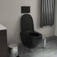 Комплект: инсталляция Grohe Rapid SL 38772001 с кнопкой и подвесным безободковым унитазом Teymi Lina S Black T40111