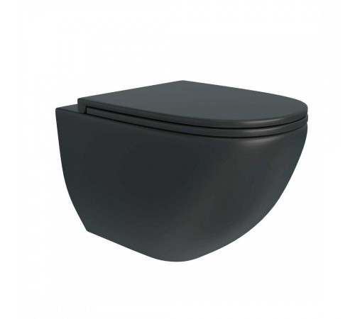 Комплект: инсталляция Tece с кнопкой 9400414 и подвесным унитазом Teymi Lina S Black T40111