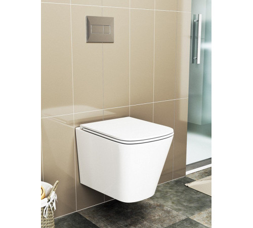   Комплект: инсталляция Grohe Solido 38811KF0 с черной кнопкой и подвесным унитазом Teymi Helmi S T40302